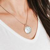 Roman Glass Jewelry Pendants Roman Glass Sterling Silver Circle Patina Pendant