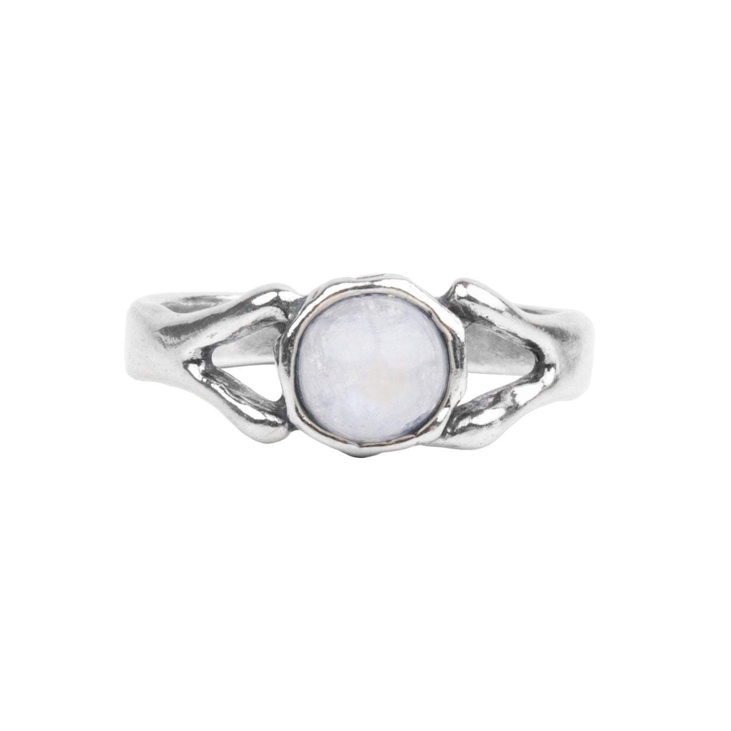 Moonstone and Diamond Bezel Ring - Moonstone Halo Ring - Moonstone Rin –  Sennin Esko Jewelry