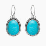 Turquoise Collection Earrings Turquoise Earrings with Rope Detail