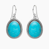 Turquoise Collection Earrings Turquoise Earrings with Rope Detail