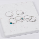 Turquoise Collection Rings Roma Sterling Silver Crescent Moon Turquoise Ring