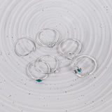Turquoise Collection Rings Roma Sterling Silver Crescent Moon Turquoise Ring