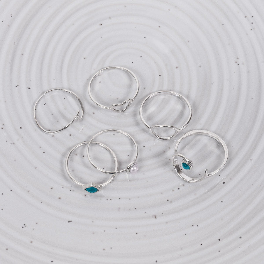 Turquoise Collection Rings Roma Sterling Silver Crescent Moon Turquoise Ring