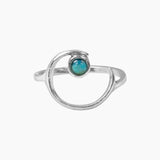 Turquoise Collection Rings Roma Sterling Silver Crescent Moon Turquoise Ring