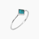 Turquoise Collection Rings Roma Turquoise Stackable Sterling Silver Ring